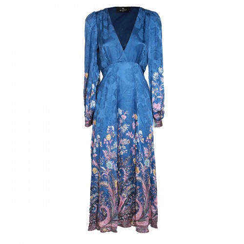 BLUE VISCOSE DRESS