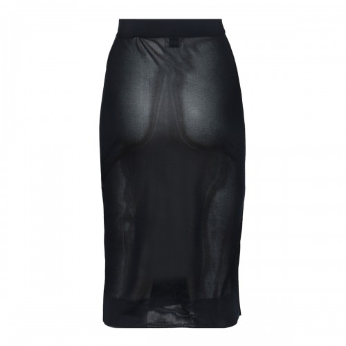 BLUE VISCOSE MIDI SKIRT 2