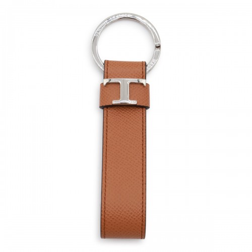 BROWN LEATHER KEY RING