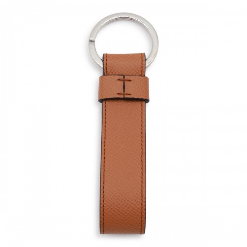 BROWN LEATHER KEY RING