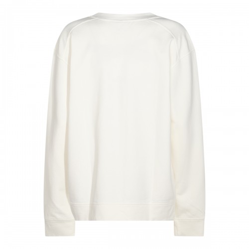 WHITE COTTON SWEATSHIRT