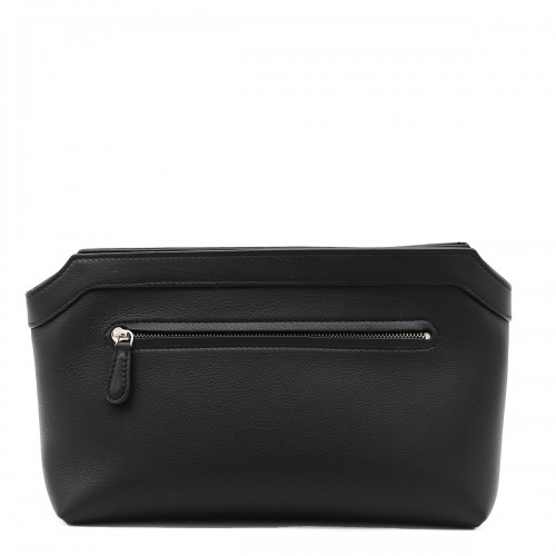 BLACK LEATHER TERRASSE POUCHES