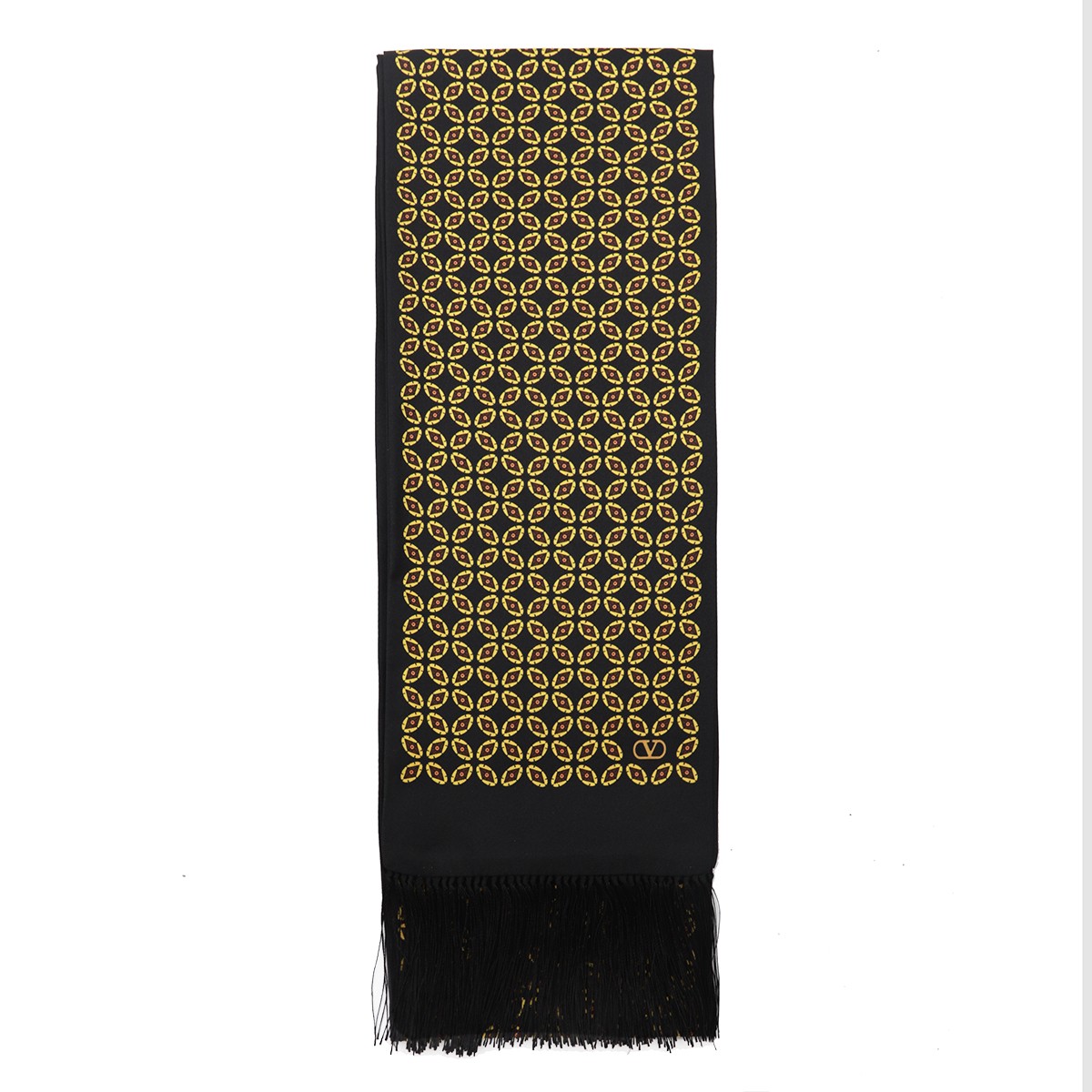 BLACK AND GOLD SILK SCARVES