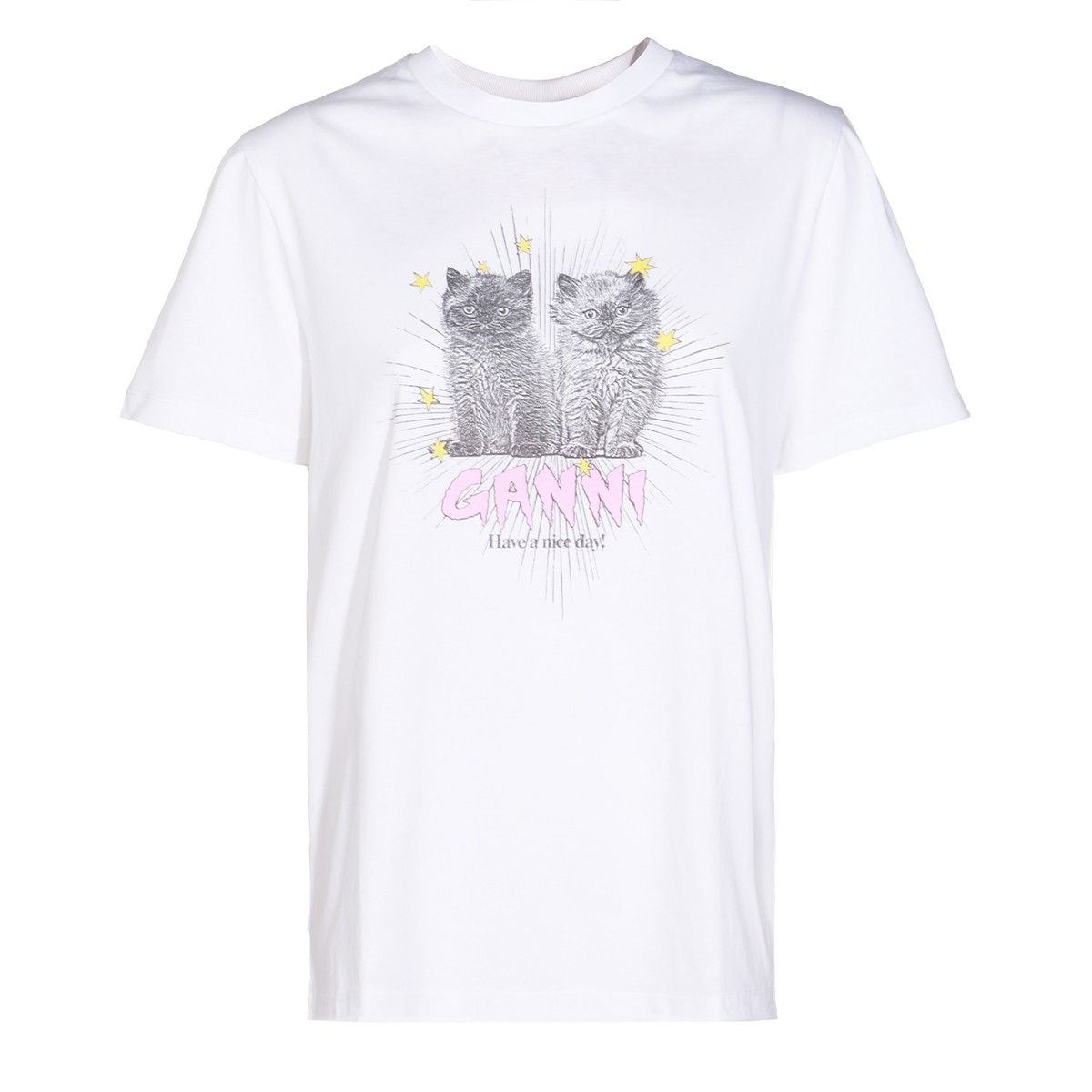 WHITE COTTON T-SHIRT