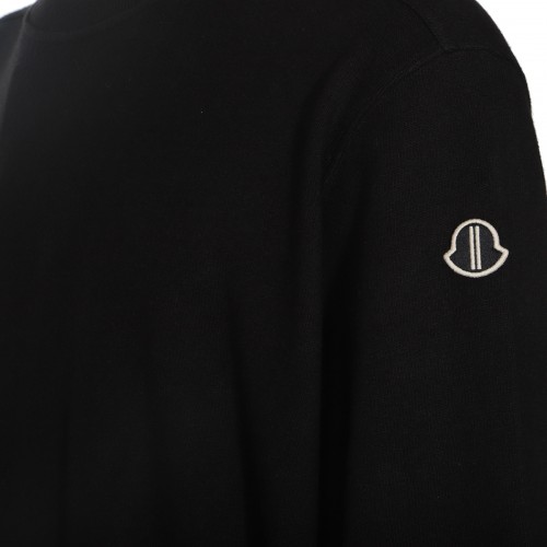 BLACK COTTON SWEATSHIRT