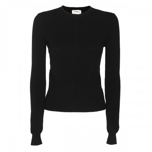 BLACK WOOL KNITWEAR