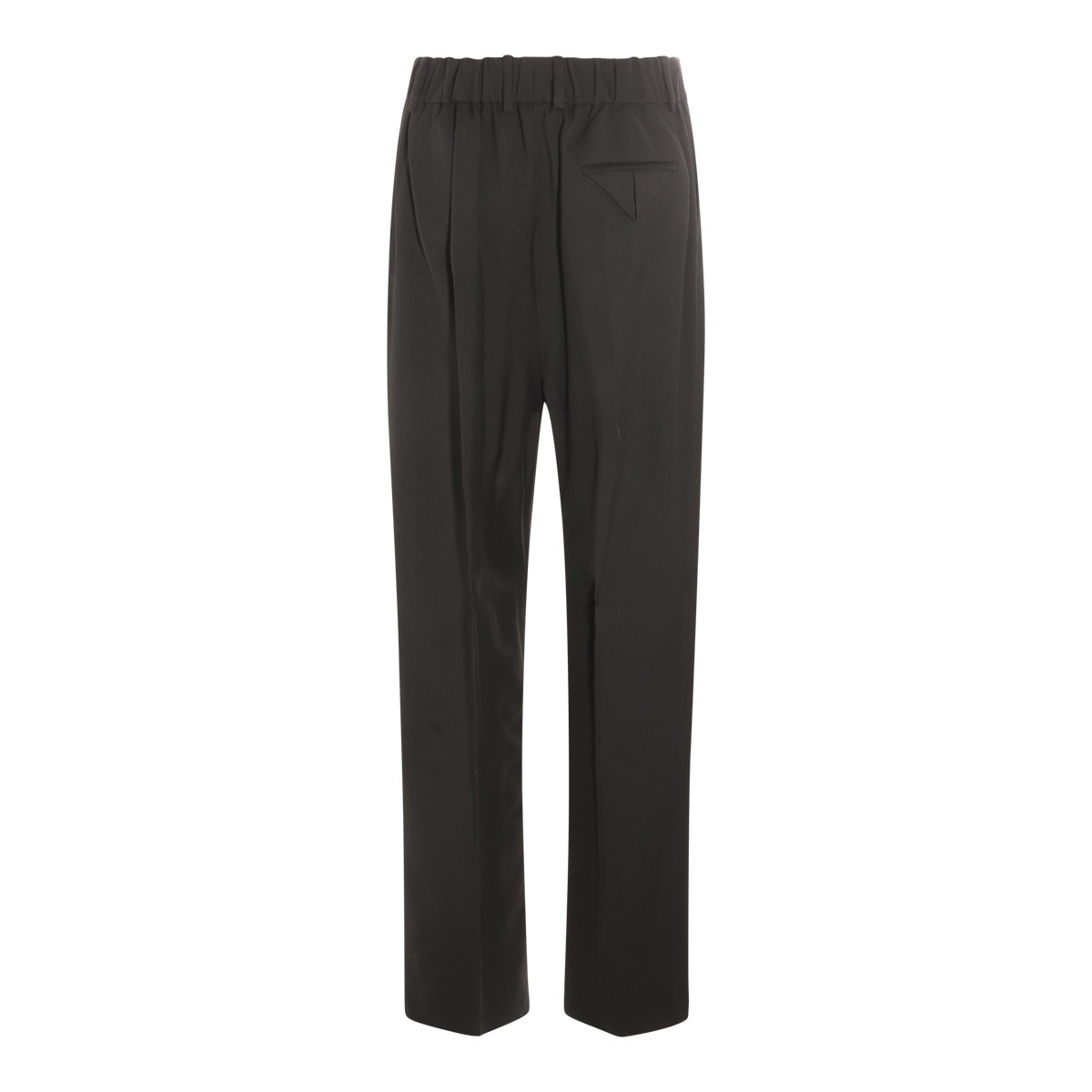 BLACK WOOL LOOSE FIT TROUSERS  BLACK WOOL LOOSE FIT TROUSERS