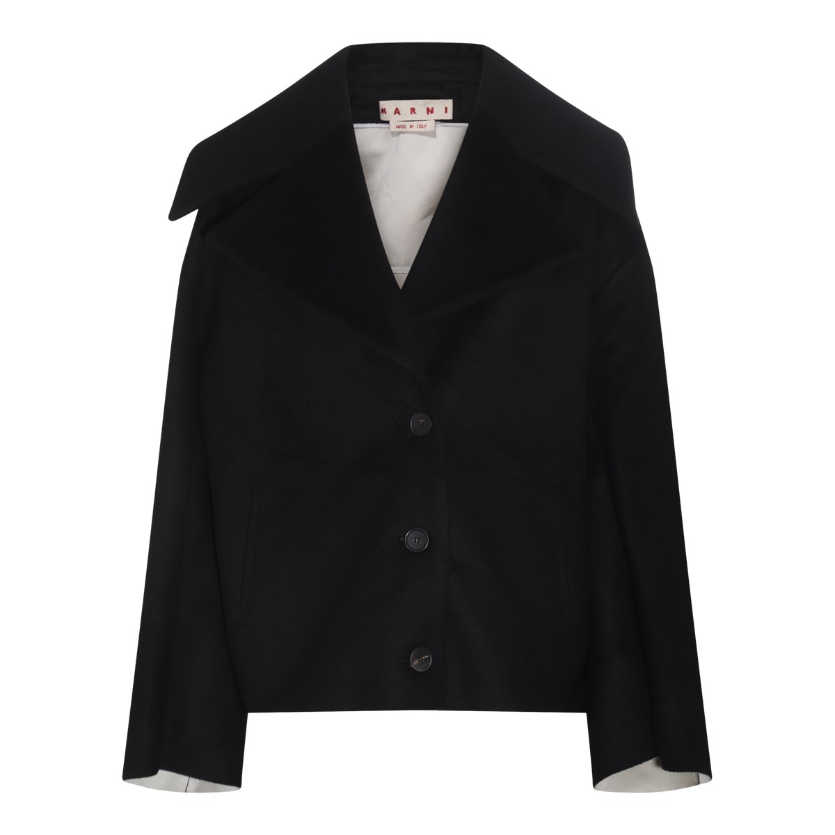 BLACK VIRGIN WOOL JACKET