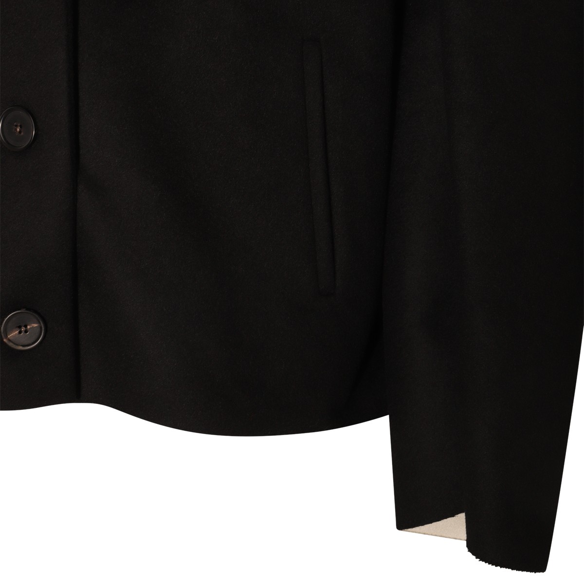 BLACK VIRGIN WOOL JACKET BLACK VIRGIN WOOL JACKET