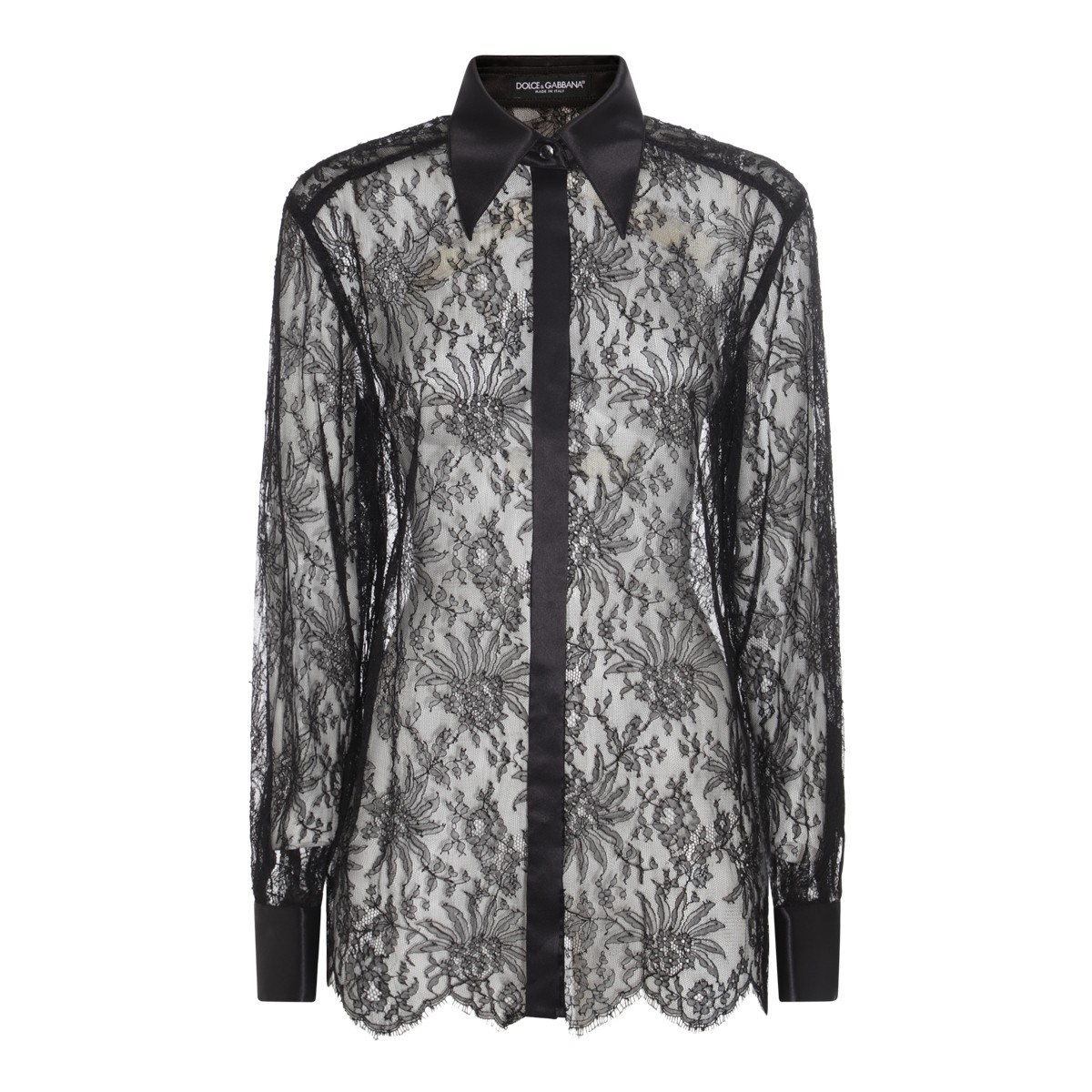 BLACK LACE CHANTILLY SHIRT