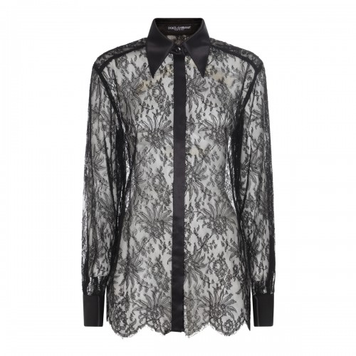 BLACK LACE CHANTILLY SHIRT