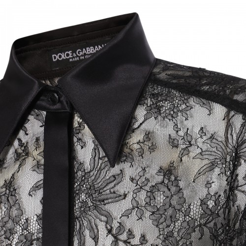 BLACK LACE CHANTILLY SHIRT