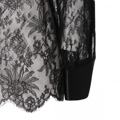 BLACK LACE CHANTILLY SHIRT