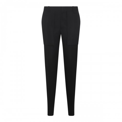 BLACK WOOL TROUSERS