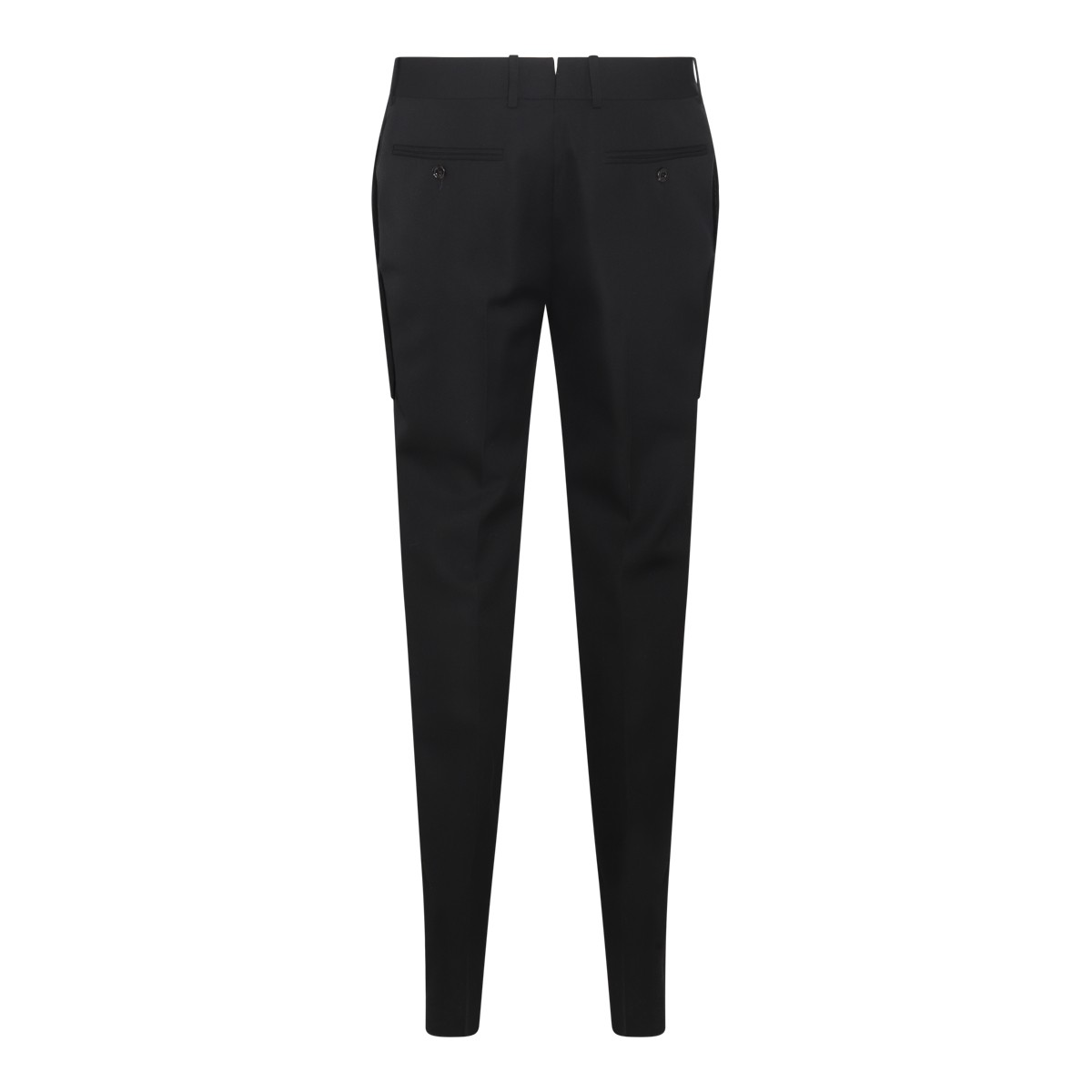 BLACK WOOL TROUSERS