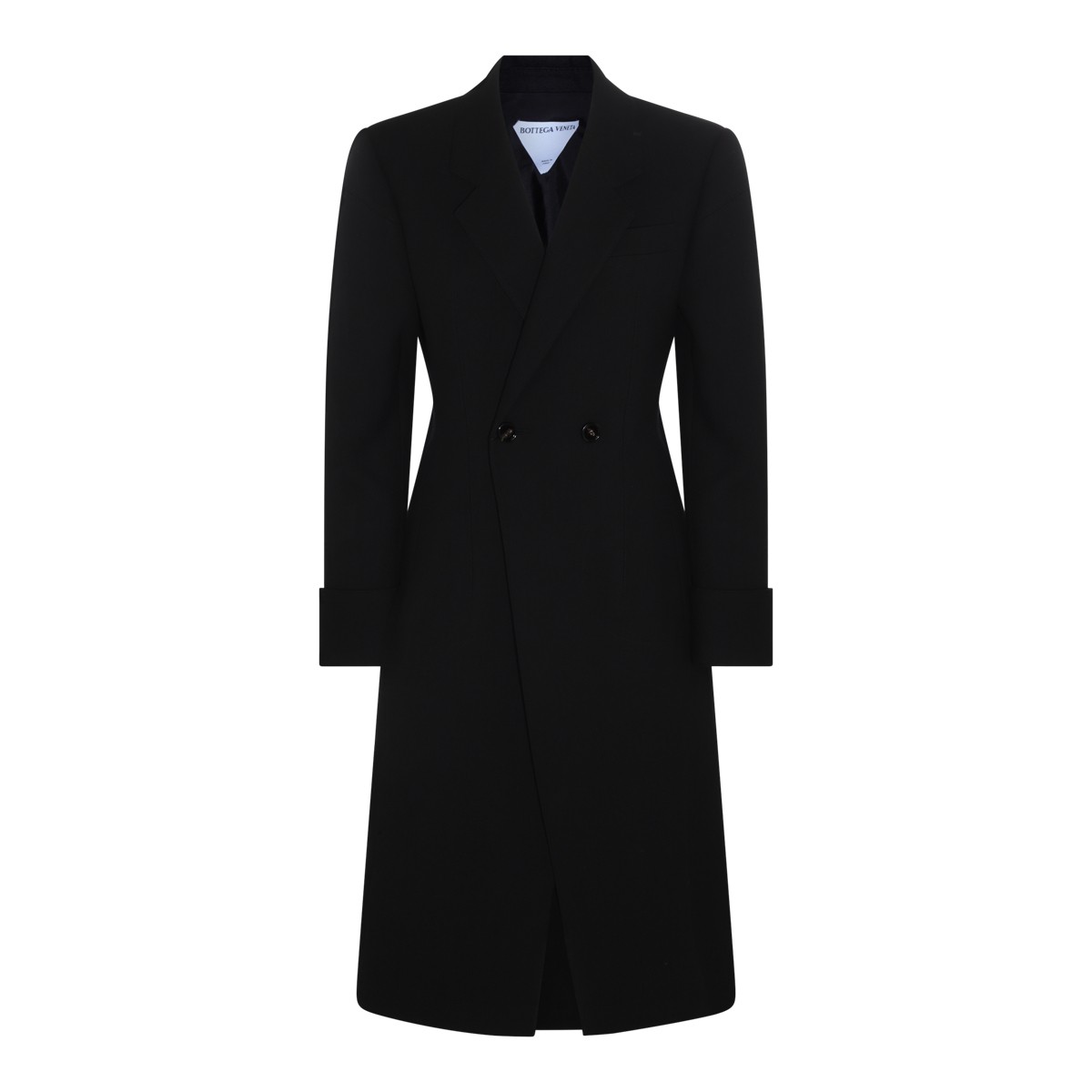 BLACK COTTON BLEND COAT