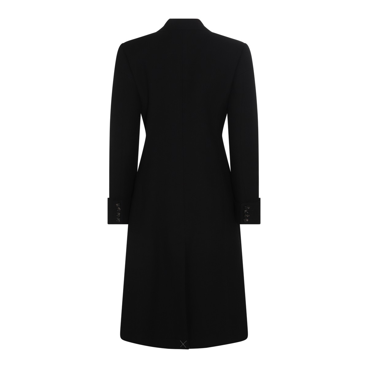 BLACK COTTON BLEND COAT BLACK COTTON BLEND COAT