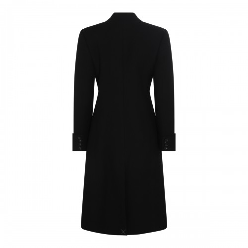 BLACK COTTON BLEND COAT