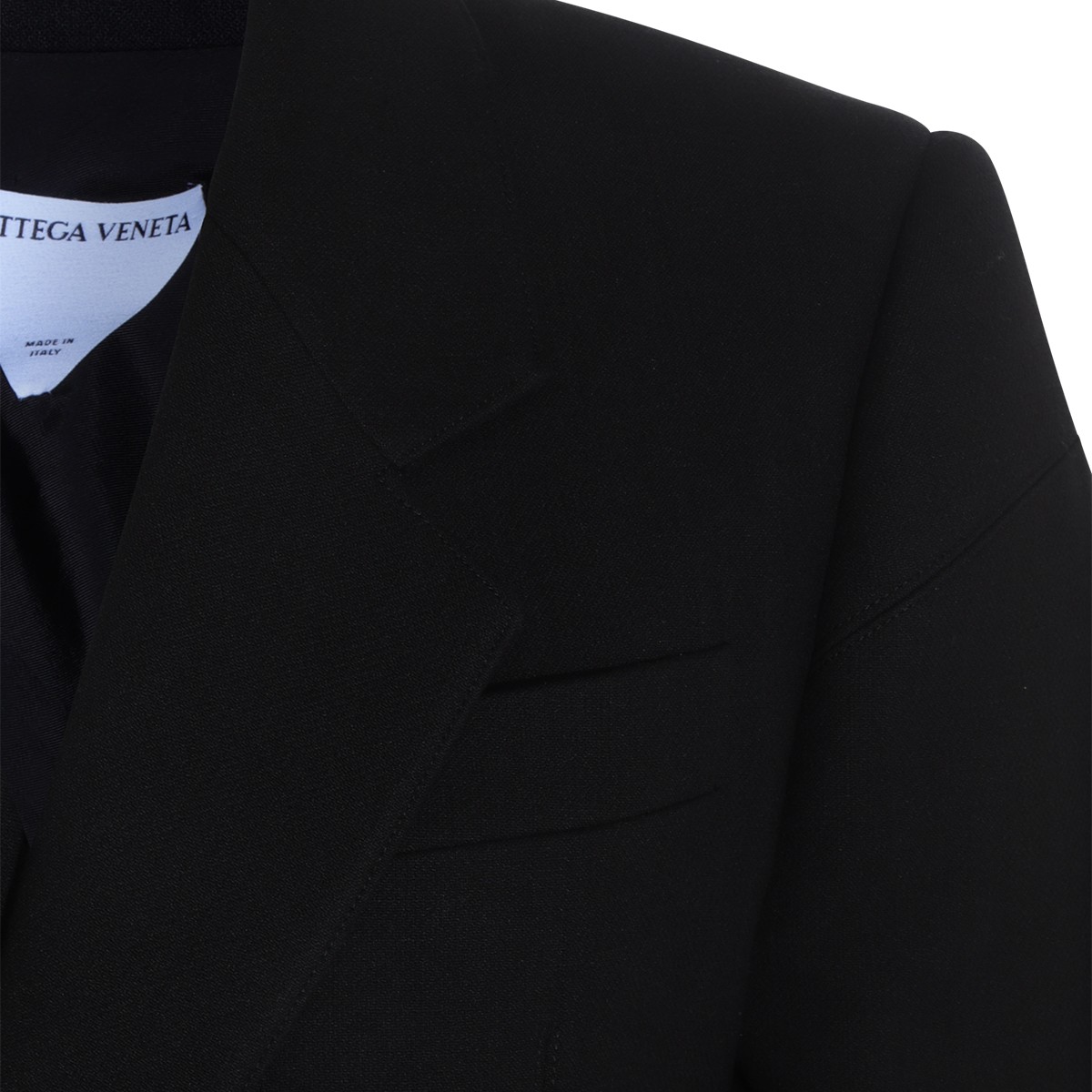 BLACK COTTON BLEND COAT BLACK COTTON BLEND COAT
