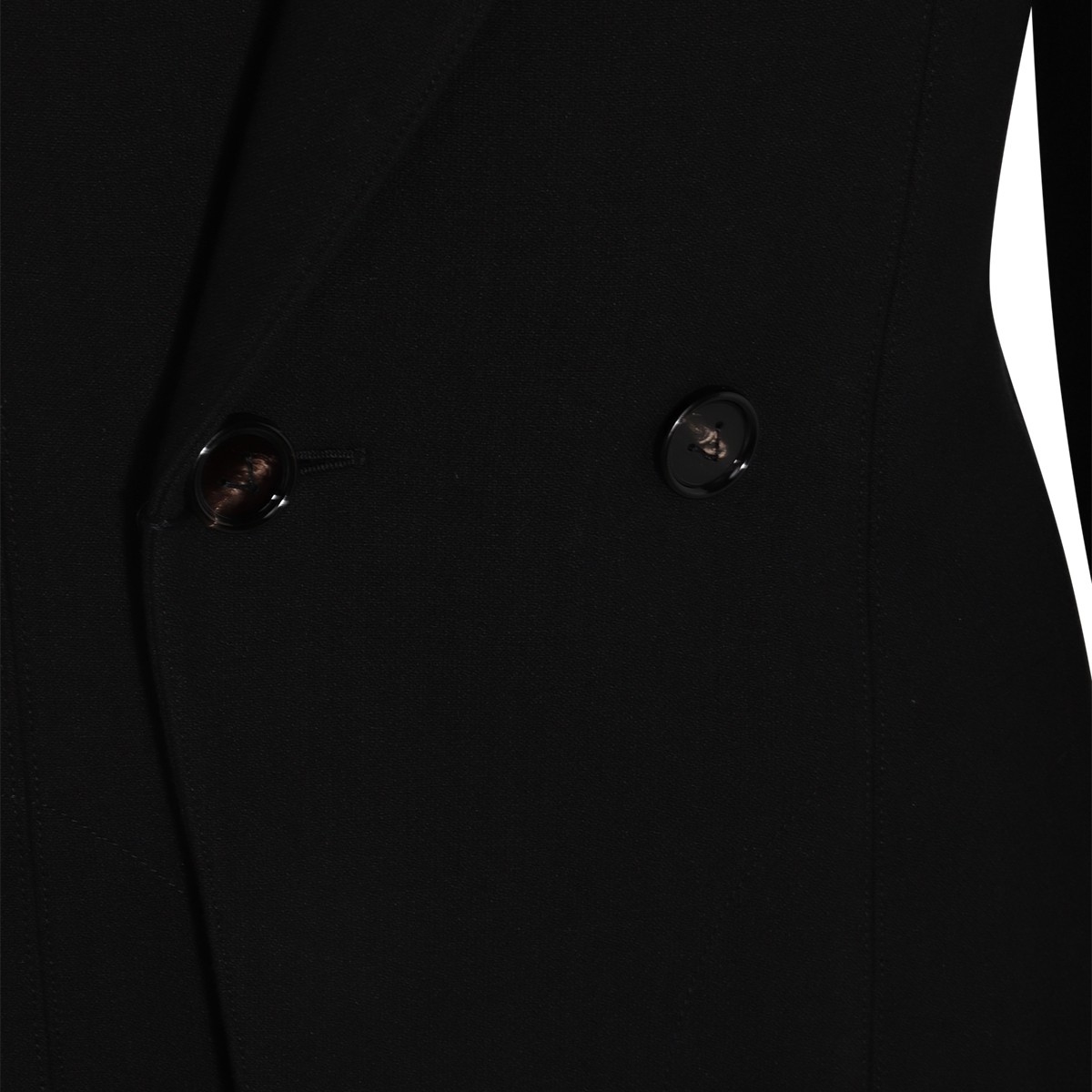 BLACK COTTON BLEND COAT BLACK COTTON BLEND COAT