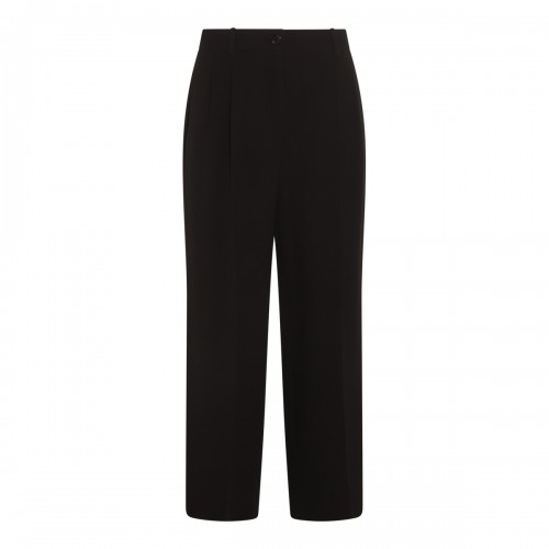 BLACK VIRGIN WOOL PANTS