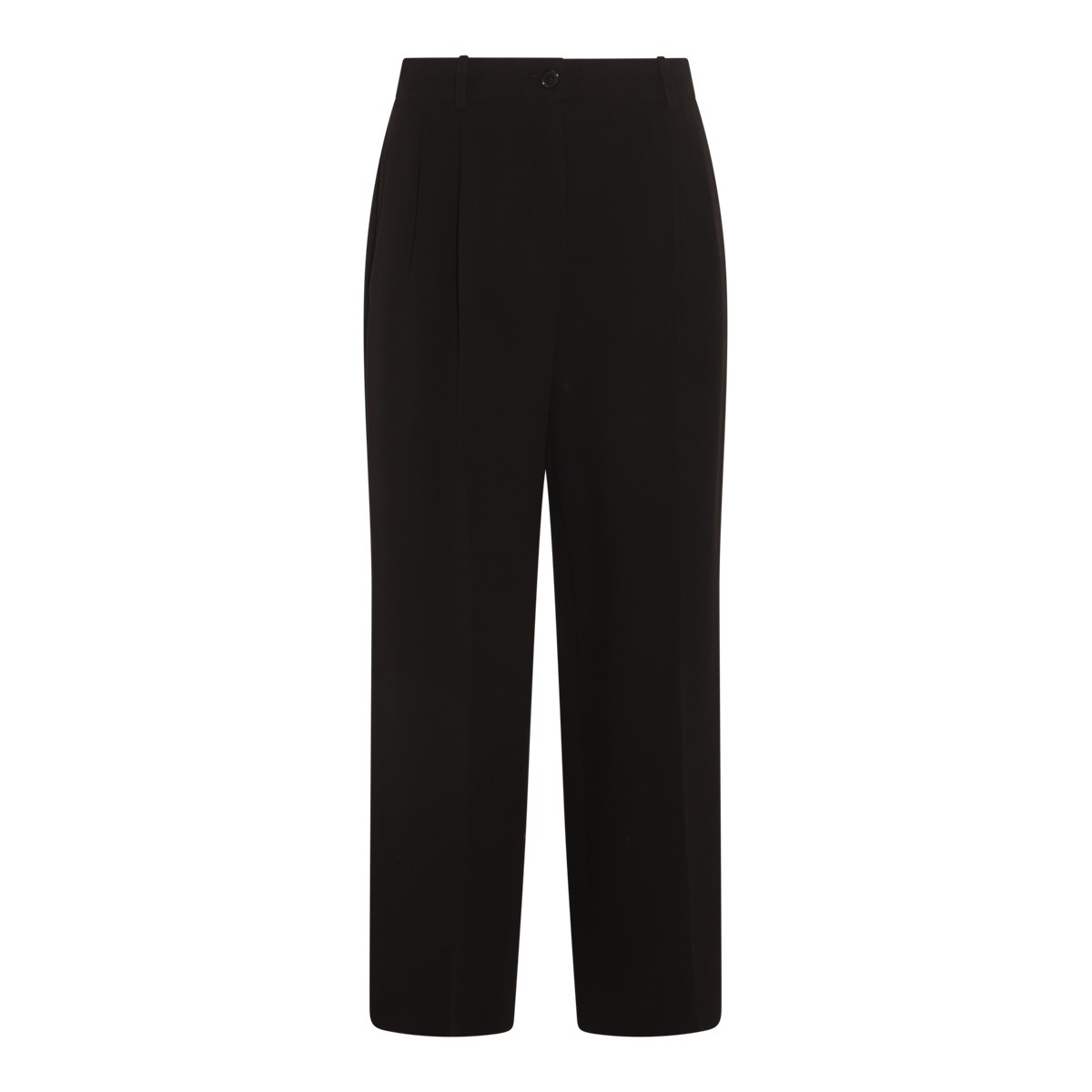 BLACK VIRGIN WOOL PANTS 