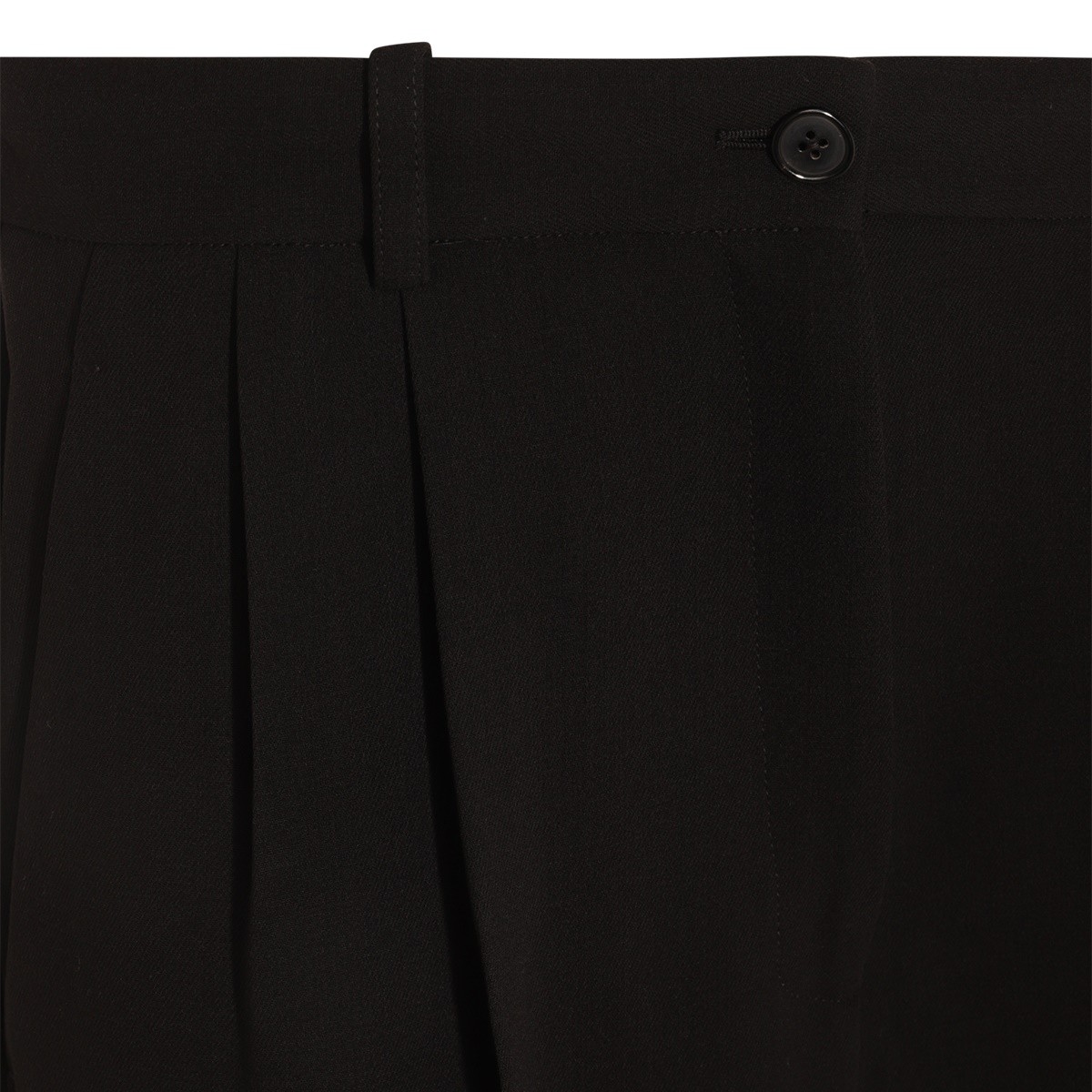 BLACK VIRGIN WOOL PANTS  BLACK VIRGIN WOOL PANTS