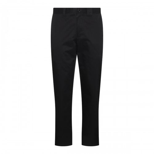 BLACK COTTON TROUSERS