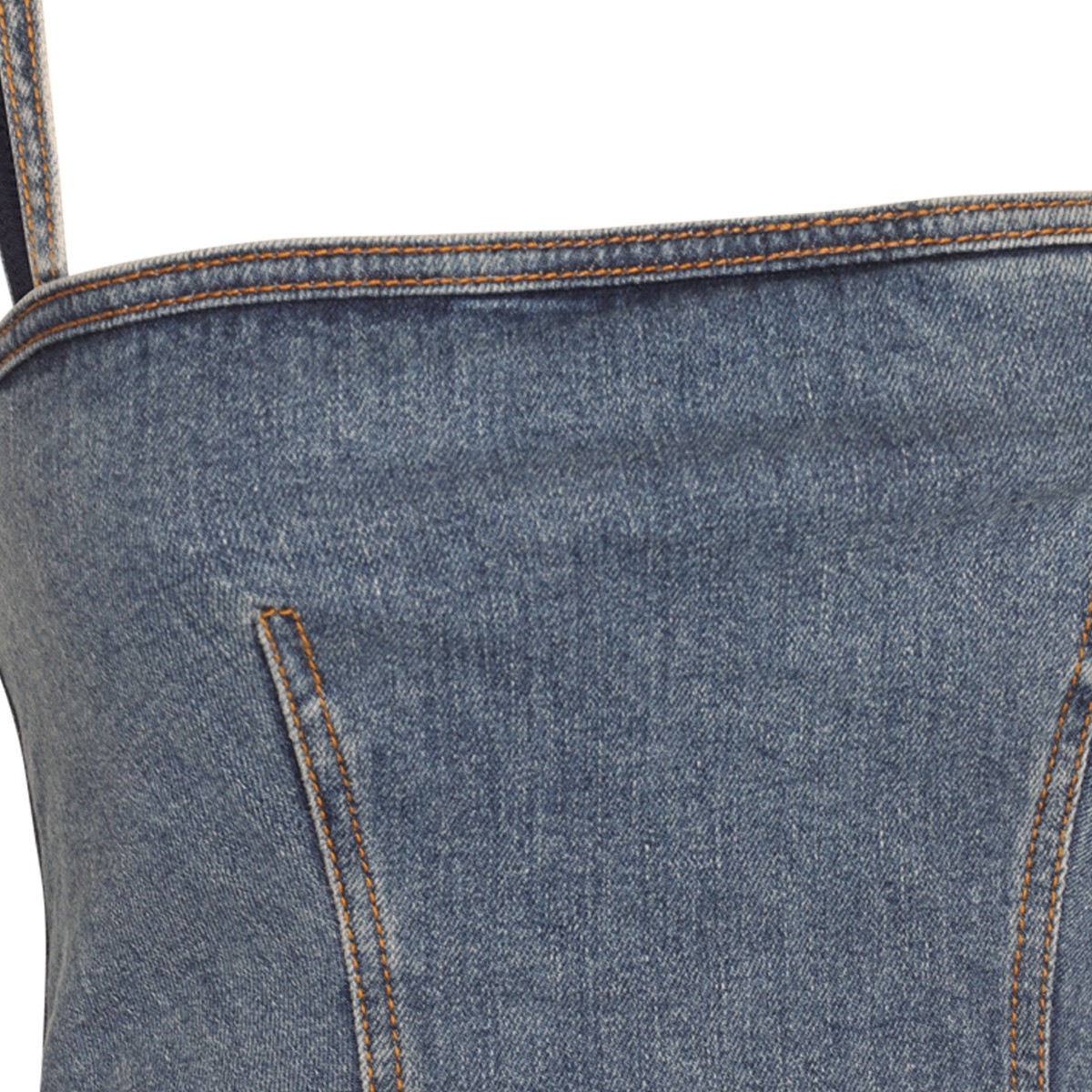 BLUE COTTON BLEND DENIM  DRESS BLUE COTTON BLEND DENIM  DRESS