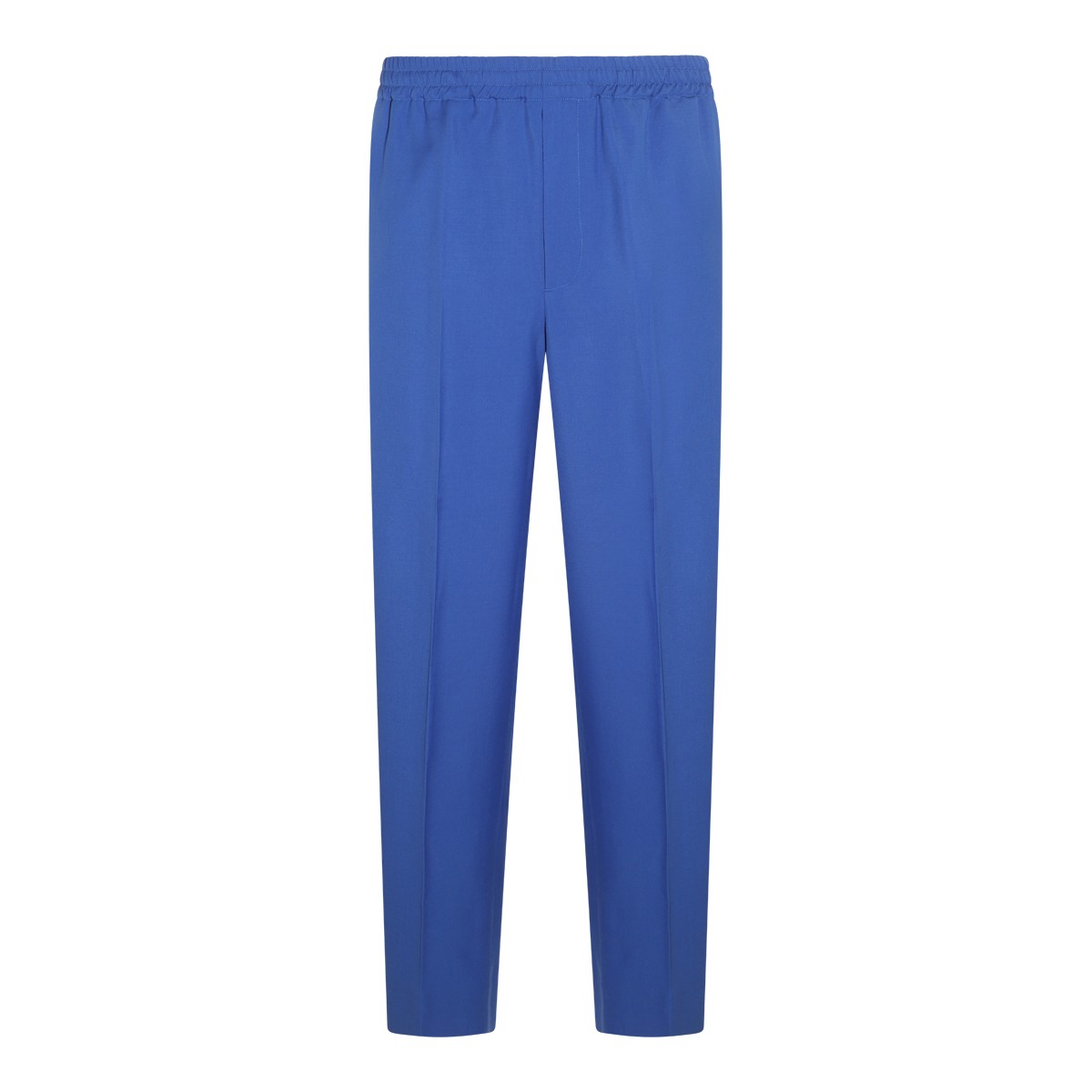 ELECTRIC BLUE AND WHITE WOOL TROUSERS