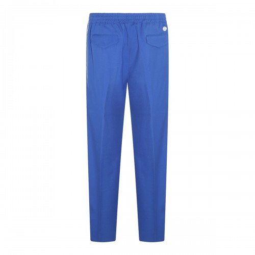 ELECTRIC BLUE AND WHITE WOOL TROUSERS