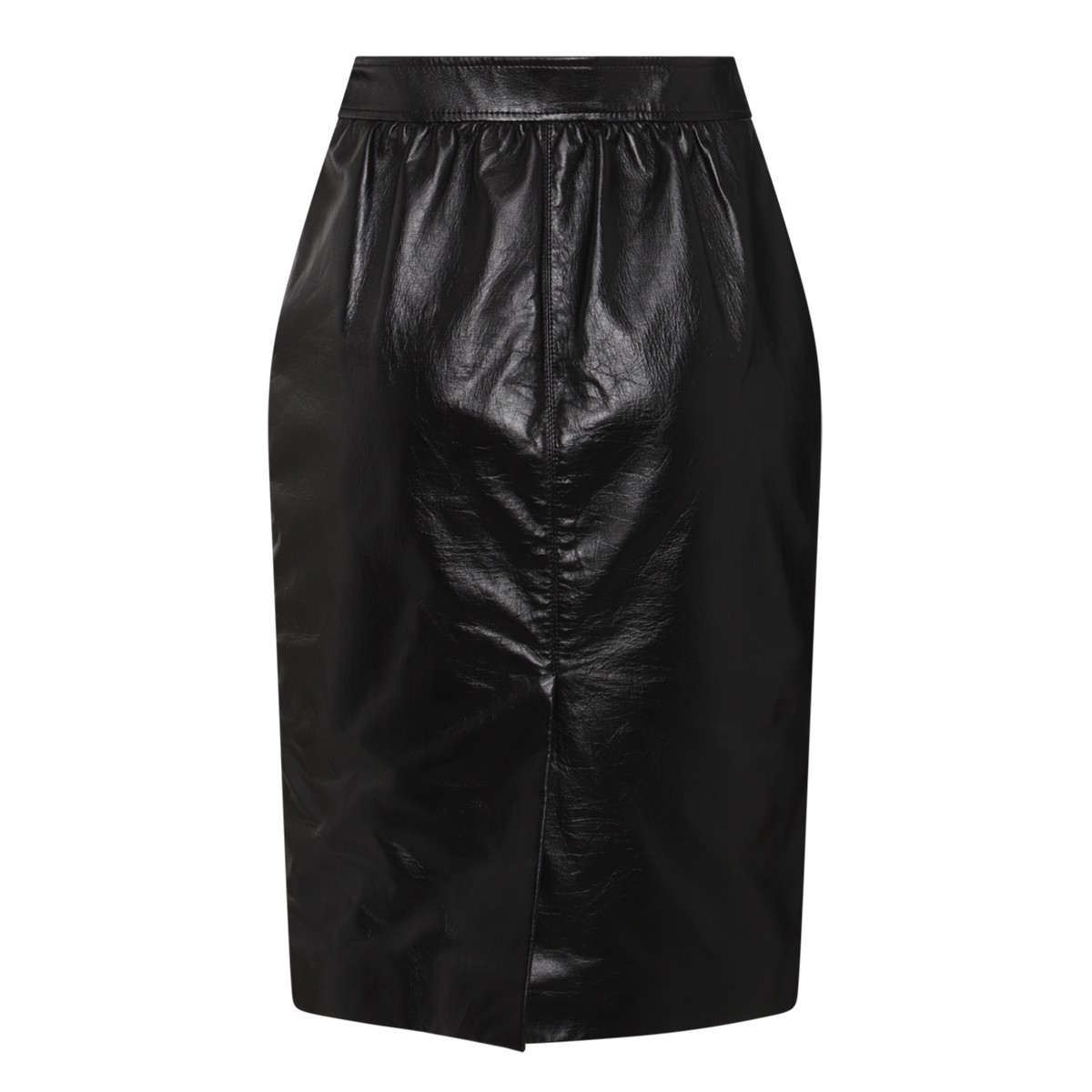 BLACK LEATHER PENCIL SKIRT  BLACK LEATHER PENCIL SKIRT