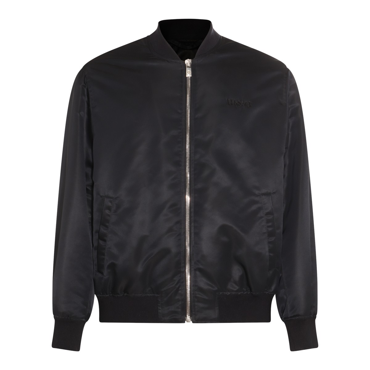 BLACK AND MULTICOLOUR CITY LIGHTS BOMBER JACKET 