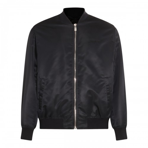 BLACK AND MULTICOLOUR CITY LIGHTS BOMBER JACKET 