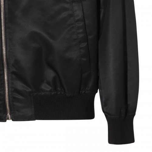 BLACK AND MULTICOLOUR CITY LIGHTS BOMBER JACKET 