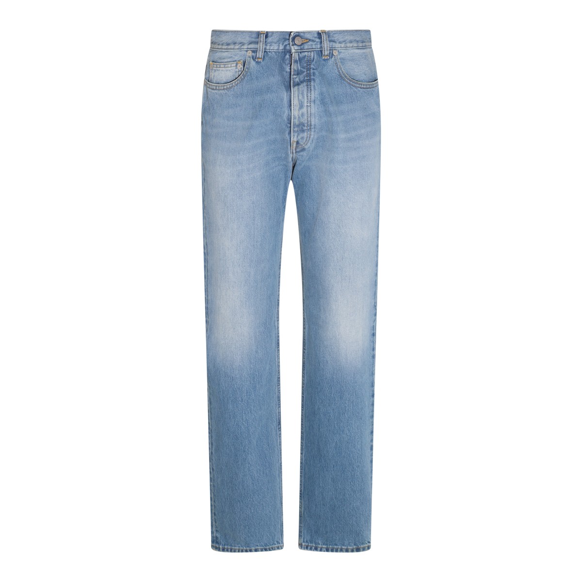 BLUE COTTON BLEND JEANS