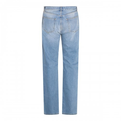 BLUE COTTON BLEND JEANS