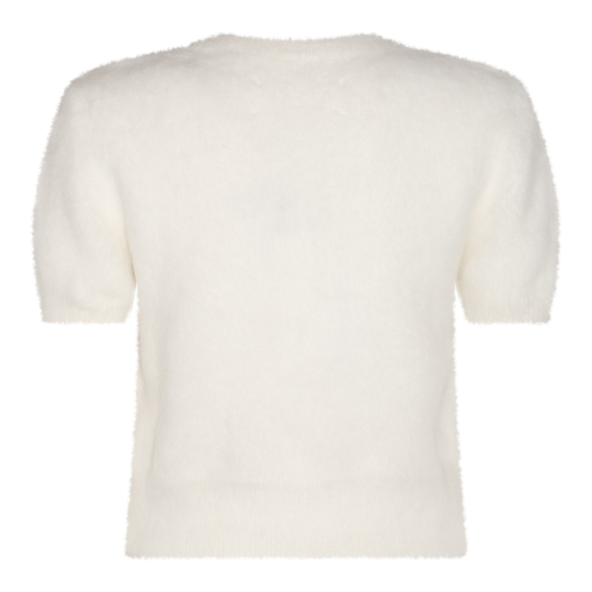 WHITE WOOL BLEND T-SHIRT WHITE WOOL BLEND T-SHIRT