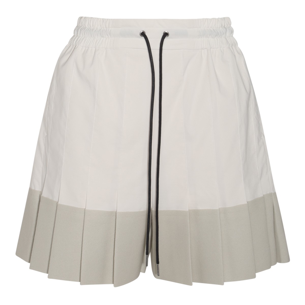 OFF WHITE PLEATED SHORTS 