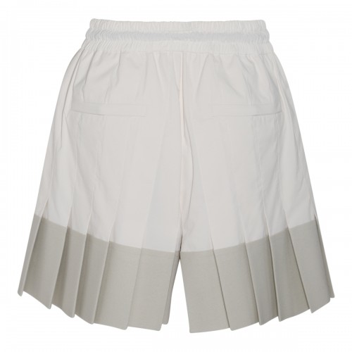 OFF WHITE PLEATED SHORTS 