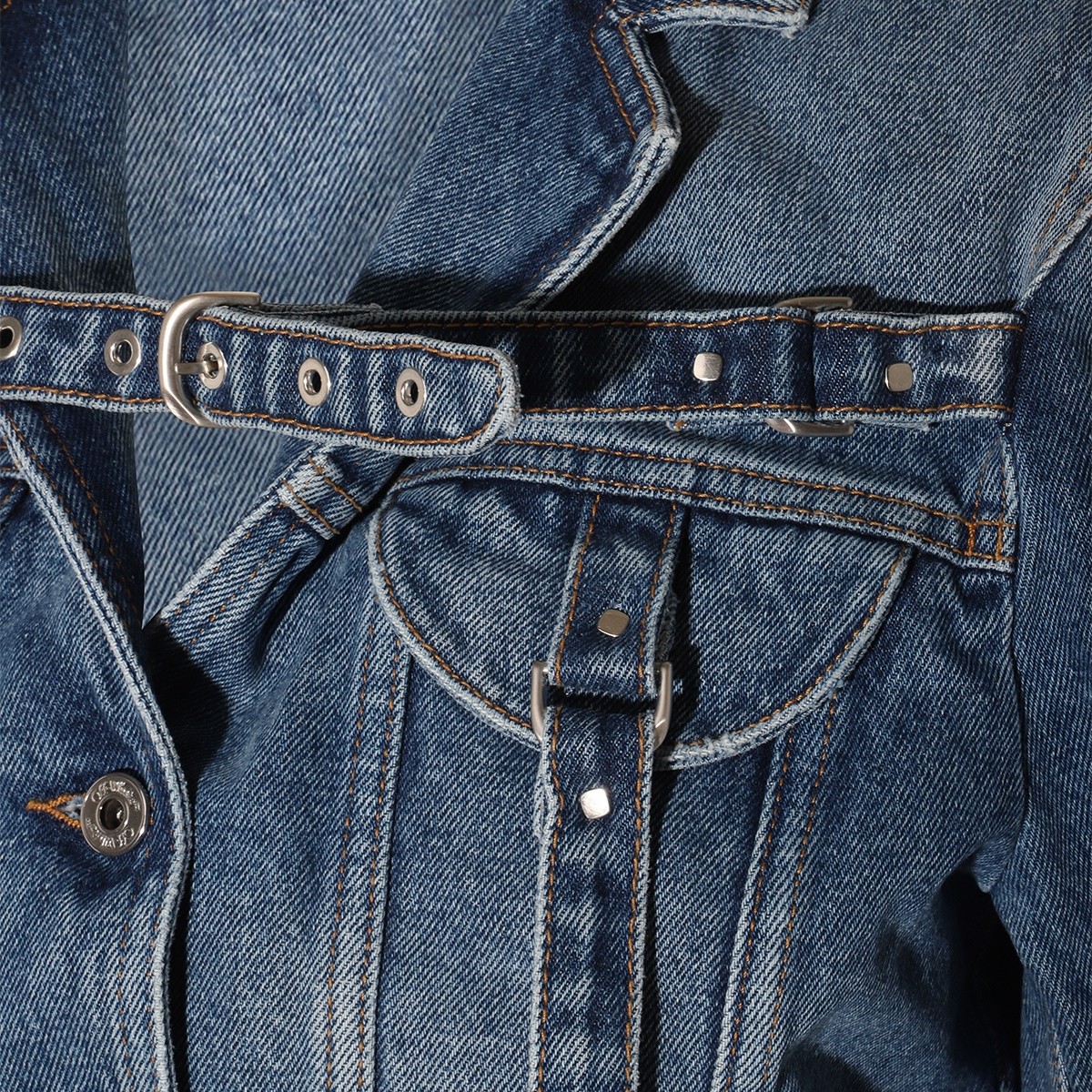 BLUE COTTON DENIM JACKET BLUE COTTON DENIM JACKET
