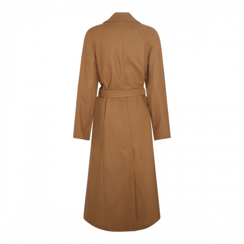 CAMEL BROWN WOOL BLEND COAT