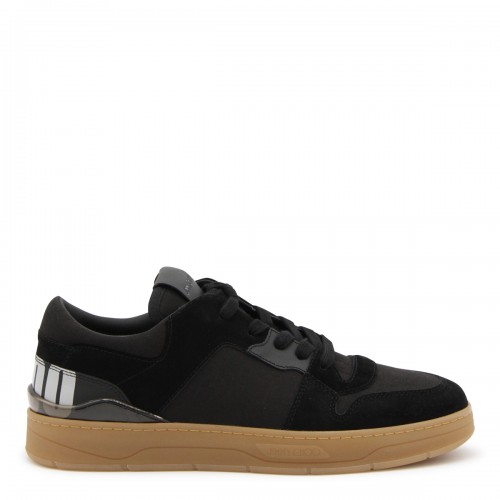 BLACK SUEDE AND CANVAS FLORENT SNEAKERS