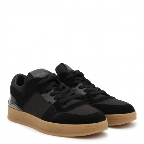 BLACK SUEDE AND CANVAS FLORENT SNEAKERS