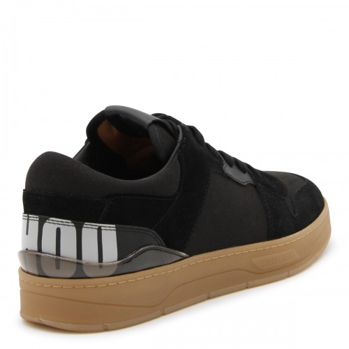 BLACK SUEDE AND CANVAS FLORENT SNEAKERS