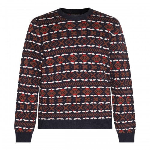 DARK BLUE MULTICOLOUR WOOL...