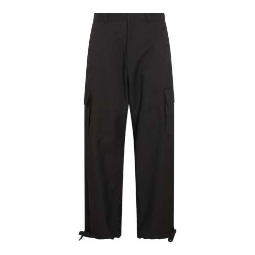 BLACK CARGO TROUSERS