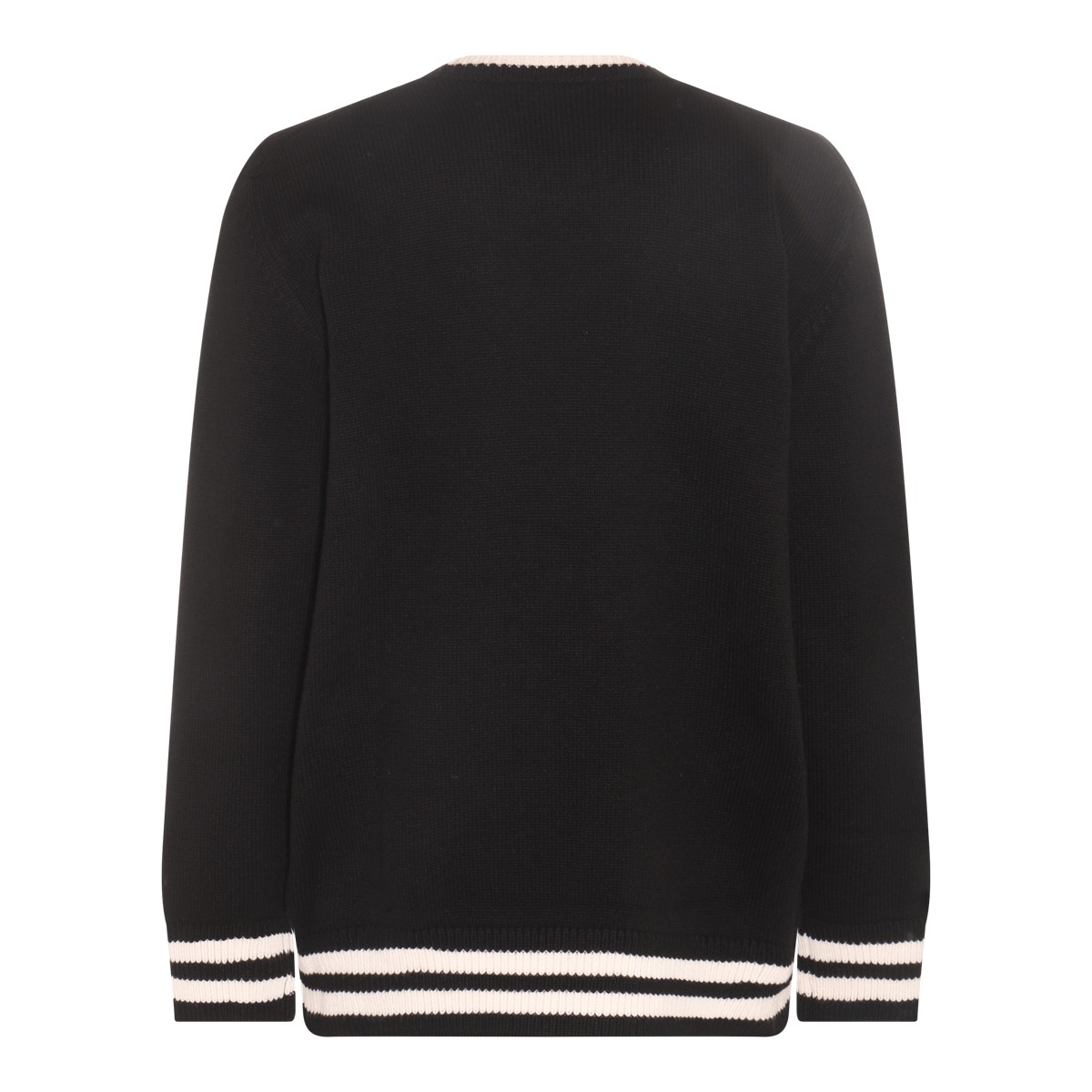 BLACK AND WHITE WOOL JUMPER BLACK AND WHITE WOOL JUMPER