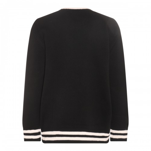 BLACK AND WHITE WOOL JUMPER