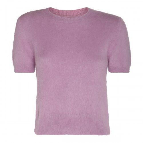 LILAC WOOL BLEND T-SHIRT